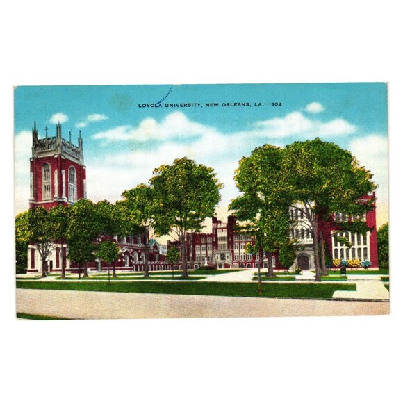 Loyola University New Orleans LA Vintage Postcard Architecture Audubon Park - Picture 1 of 2
